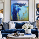 Large Abstract Coastal Canvas Art Acrylic Abstract Beach Painting On Canvas For Living Room