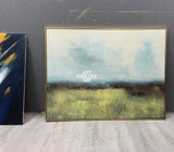 Green Abstract Landscape Art Big Wall Painting Oversized Framed Wall Art