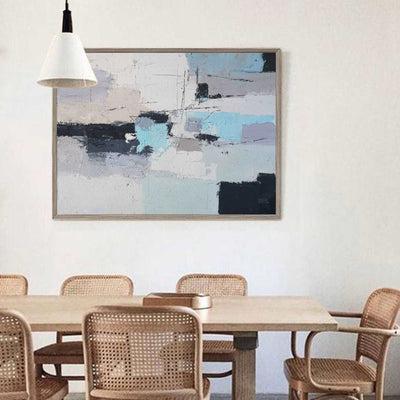 Original Large Abstract Seascapes Painting Impressionist Beach Canvas Wall Art