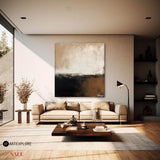 Wabi Sabi Beige Brown Texture Wall Art Abstract Wabi Sabi Painting Beige Brown Acrylic Painting