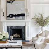 Modern Abstract Canvas Wall Art, Grey Minimalist Painting on Canvas, Acrylic Painting For Sale