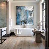 Oversize Blue Abstract Canvas Art Original Abstract Paintings For Sale