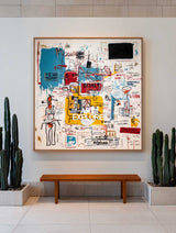 Vibrant Abstract Graffiti Painting With Urban Street Art Style For Modern Living Room Decor