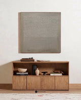 Wabi-sabi Brown Plaster Painting Brown Minimal Painting Abstract Wall Art Plaster Canvas Art