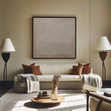 Wabi-sabi Brown Plaster Painting Brown Minimal Painting Abstract Wall Art Plaster Canvas Art