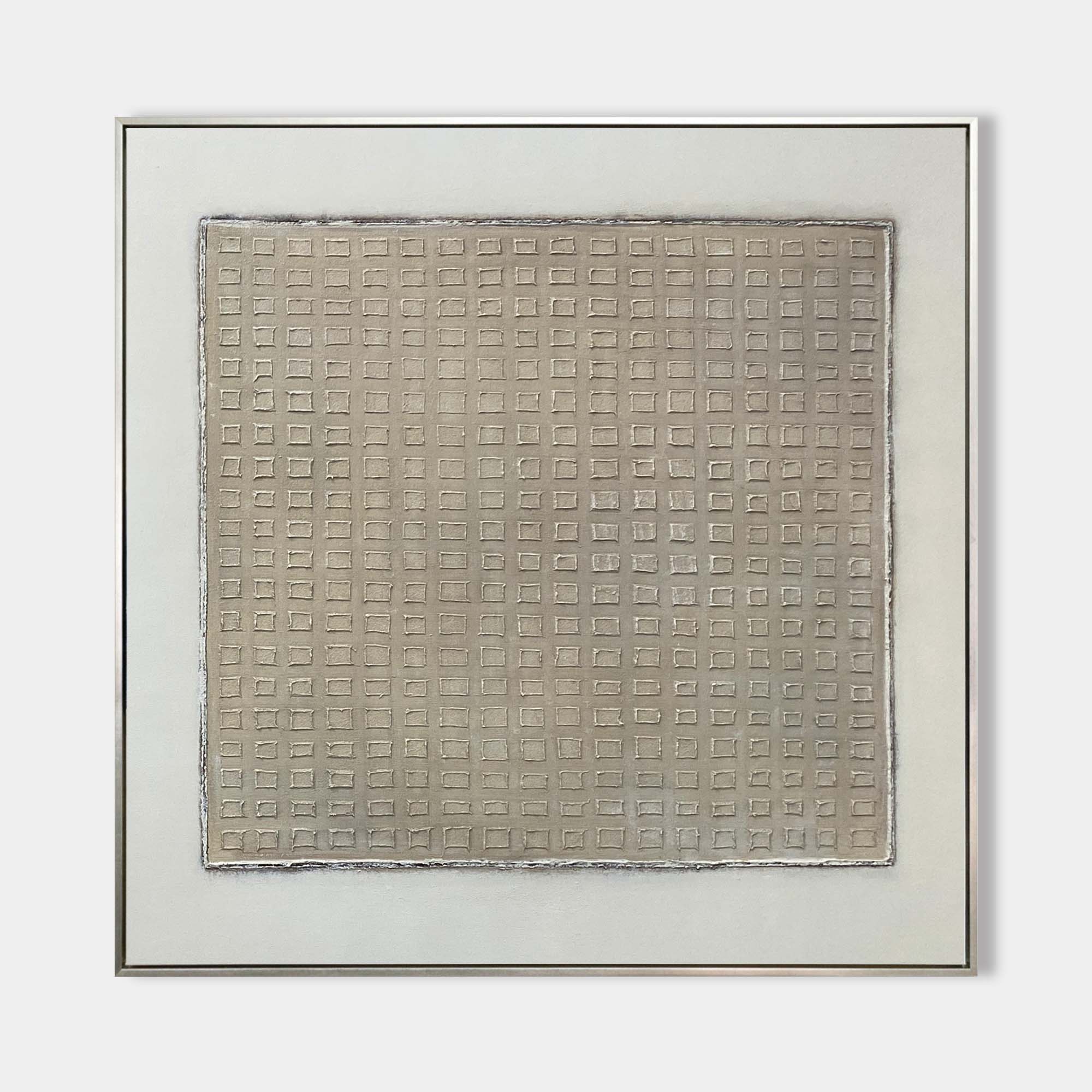 Wabi-sabi Beige Painting Beige Minimal Painting Abstract Wall Art Square Canvas Art | Artexplore