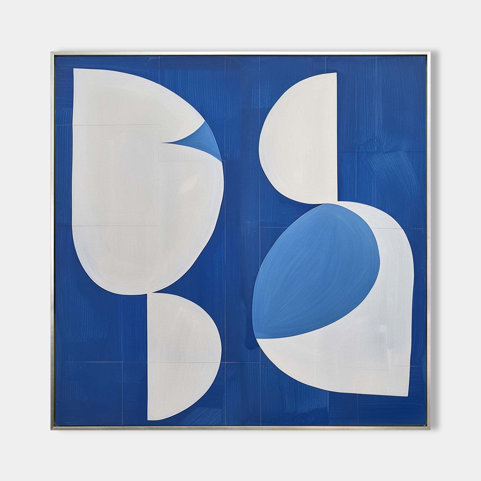 White And Blue  Abstract Painting Minimalist Abstract Art On Canvas Modern Painting For Sale