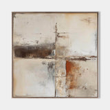 Large Beige And Brown Textured Paintings For Sale Wabi-Sabi Beige Artwork Mid Century Decorations