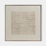 3D Minimalist Modern Beige Abstract Wall Art Large Canvas Art Wabi-sabi Minimalist Plaster Art For Sale