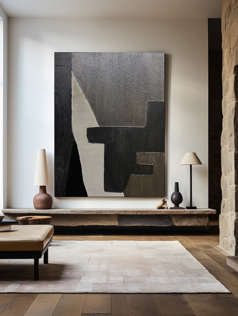Large Black And Brown Artwork Oversized Framed Wall Art Large Wall Art