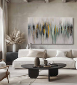Modern Gray Gold Foil Abstract Decor Painting Canvas Wall Art Minimalist Painting Living Room Sofa Art Painting