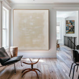 Large Beige Texture Modern Painting Abstract Painting Minimalist Abstract Art On Canvas For Livingroom
