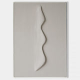 Modern White Plaster Wall Art Plaster Painting Wabi-sabi Textured Canvas Painting For Sale