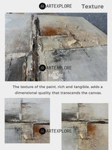 Large Beige And Brown Textured Paintings For Sale Wabi-Sabi Beige Artwork Mid Century Decorations