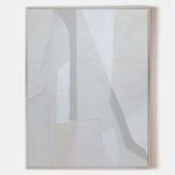 white minimalist artwork abstract oil painting modern paintings for living room
