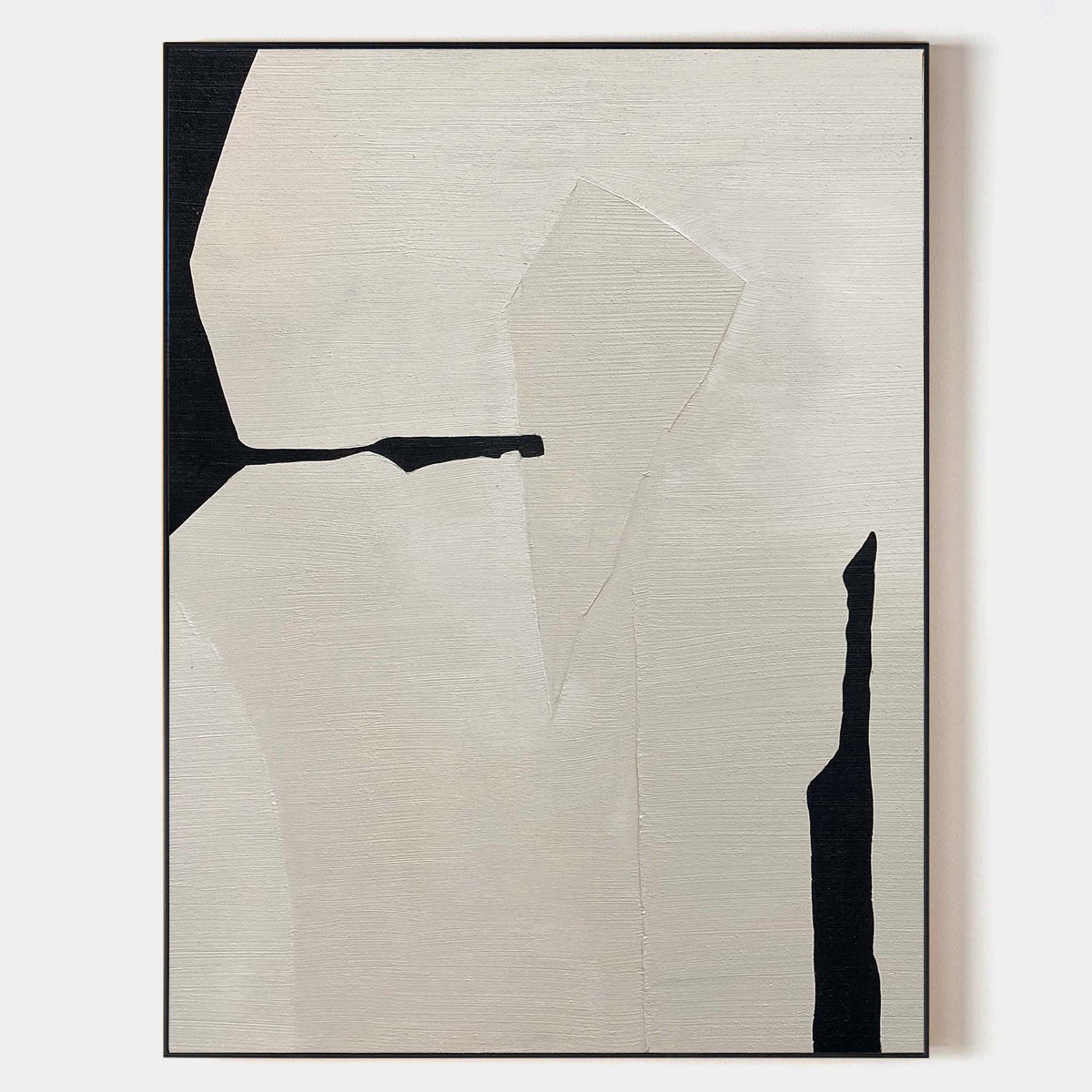 Modern Black And White Abstract Canvas Wall Art Minimalist Art ...