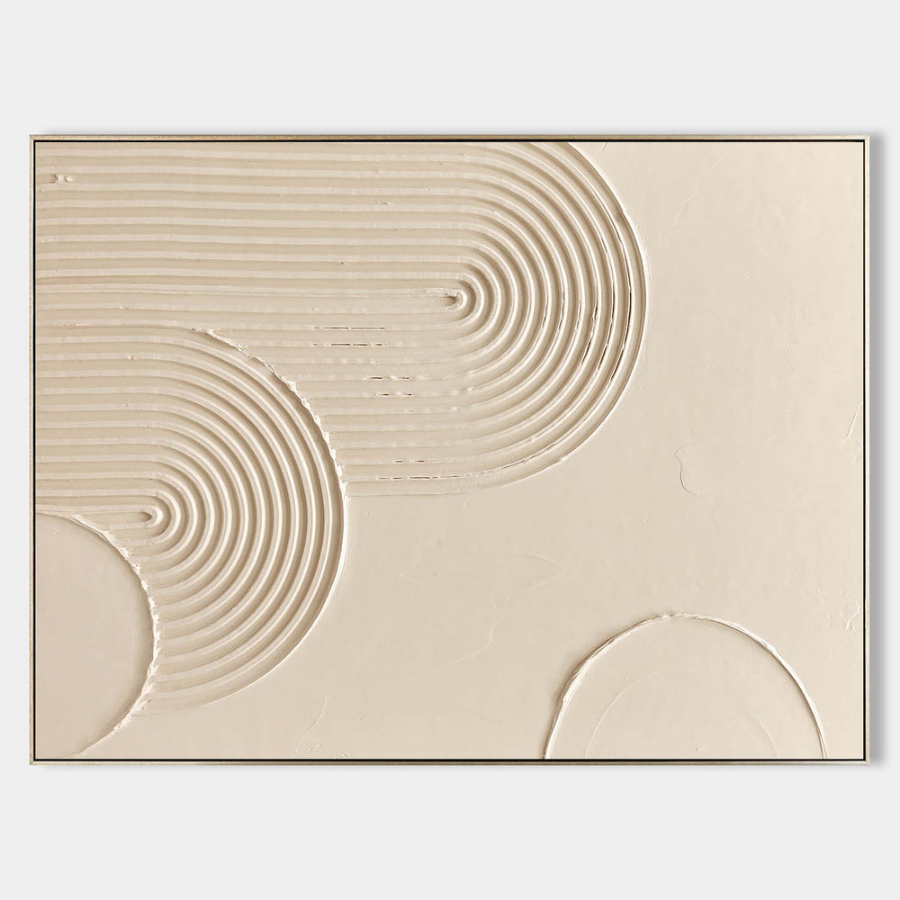 Luxury Rich Beige Textured Painting Beige Abstract Art Minimalist Wall Art Mid Century Acrylic Abstract Painting Decorations