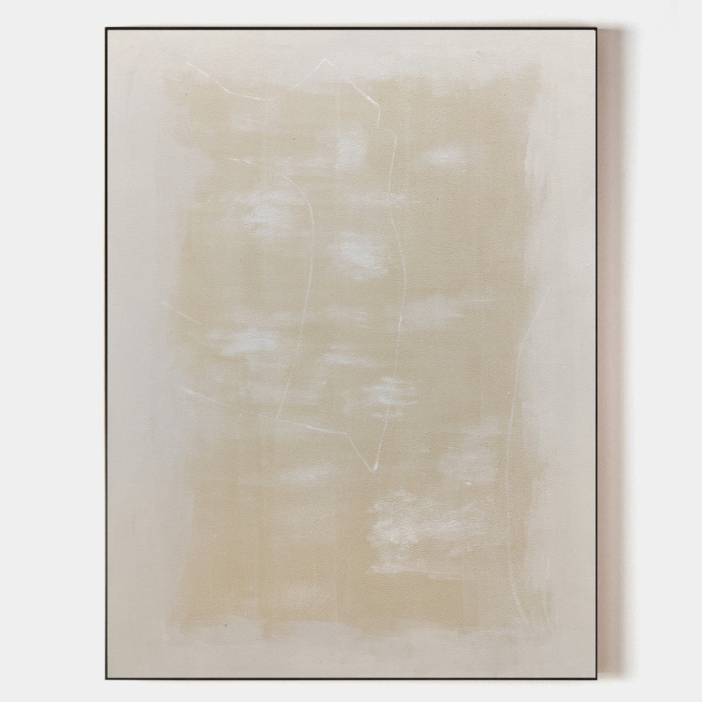 Large Beige Texture Modern Painting Abstract Painting Minimalist Abstract Art On Canvas For Livingroom