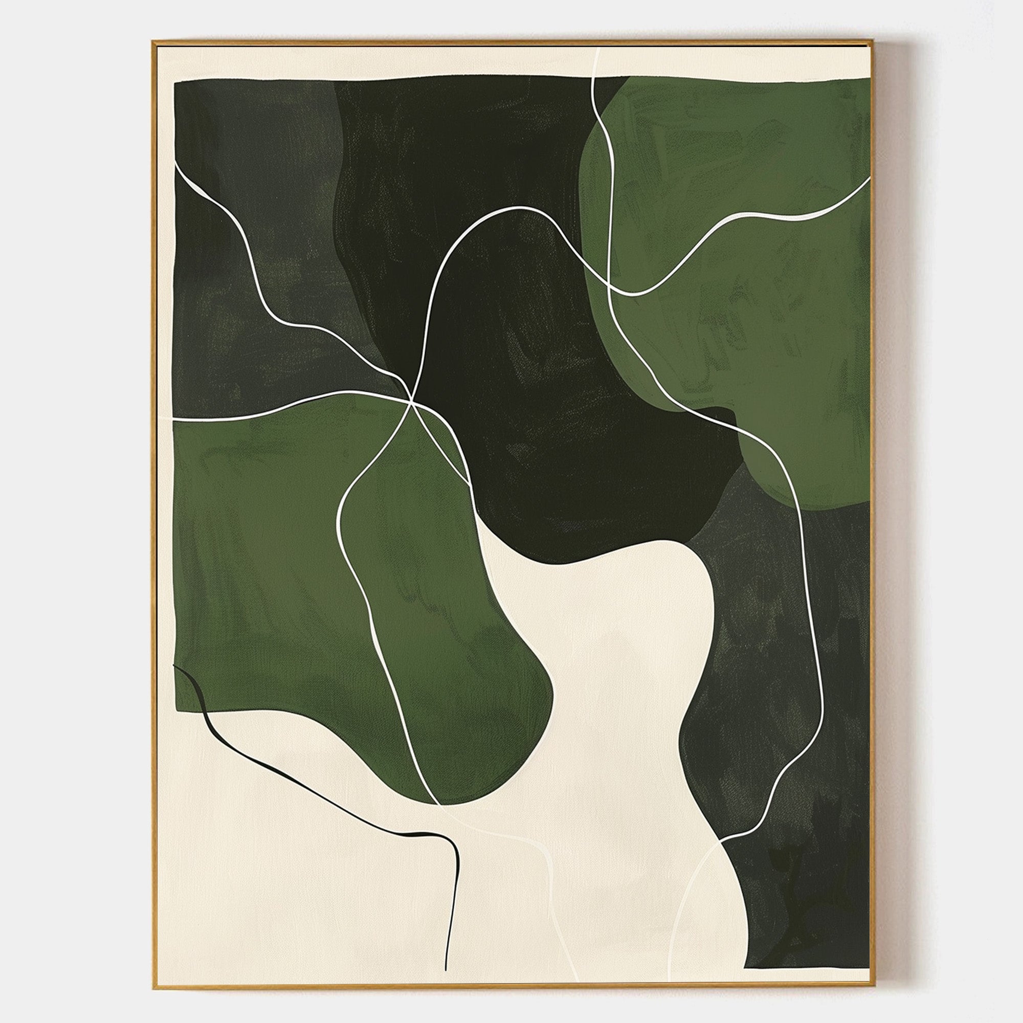 Green And White Wall Art Green Textured Canvas Painting Large Green Minimalist Wall Art For Sale