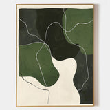 Green And White Wall Art Green Textured Canvas Painting Large Green Minimalist Wall Art For Sale