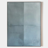 Original Blue Modern Canvas Wall Art Painting on Canvas Blue Textured Large Minimalist Abstract Living Room Decor