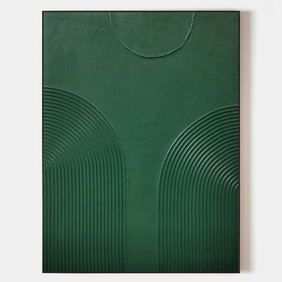 Original Pure Green Acrylic Canvas Art, Modern 3D Green Wall Art Decor,Abstract Green Art For Sale