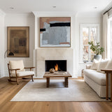 Large Grey Pink Abstract Painting, Oversized Abstract Art, Modern Abstract Art Canvas Wall Art