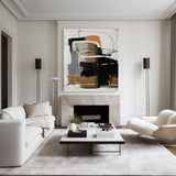 Large Black And Brown Artwork Oversized Framed Wall Art Large Wall Art