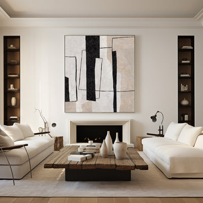 Large Abstract Canvas Paintings Minimalist Painting Oversized Wall Art