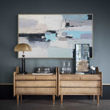 Original Large Abstract Seascapes Painting Impressionist Beach Canvas Wall Art