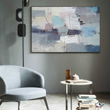 Large Abstract Coastal Canvs Acrylic Seascape Paintings Textured Abstract Painting