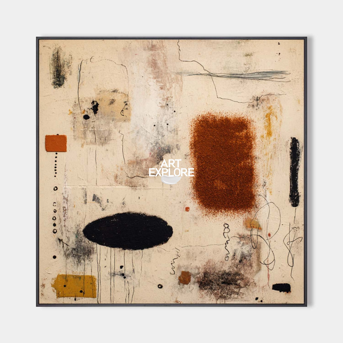 Original Square Canvas Art Blending Modern And Abstract Styles For Any Room