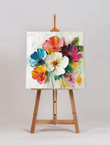 Large 3D Flowers Canvas Modern Colourful Custom Artwork Art Boho Wall Art For Livingroom