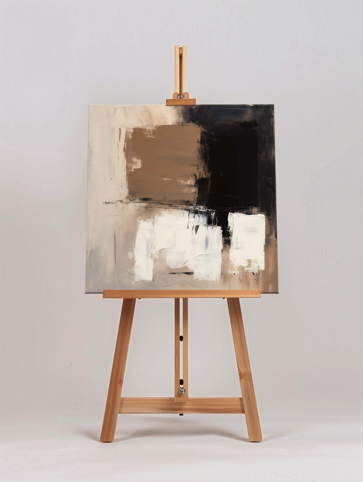 Wabi Sabi Brown Wall Art Contemporary Artwork Black Brown Abstract Painting Rich Textured Art