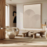 Modern 3d Beige Textured Painting Abstract Wall Art Monochromatic Art Minimalist Beige Artwork Wall Art Minimalist Apartment Decor