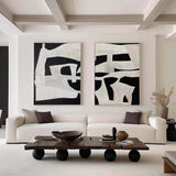 Large Black And Beige Abstract Canvas Wall Art Black Art Paintings For Wall Luxury Wall Art Minimalist Art For Sale