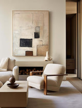 Modern Black And Beige Abstract Canvas Wall Art Earth Tone Minimalist Art Minimalist Painting