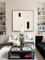 Original Textured Abstract Canvas Art In Neutral Tones For Luxury Home And Office Wall Decor
