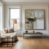 Black and Brown Minimalist Abstract Art On Canvas Modern Painting Abstract Painting For livingroom