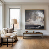 Modern landscape art painting for home decor black and white scenery paintings on canvas landscape oil paintings for sale