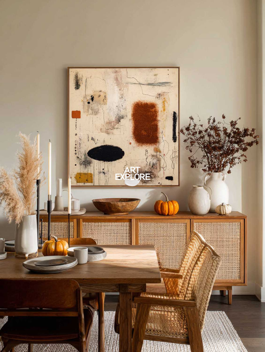 Original Square Canvas Art Blending Modern And Abstract Styles For Any Room