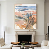 Muted Colors Minimalist Painting Wabi-Sabi Wall Art Modern Abstract Canvas Art For Sale