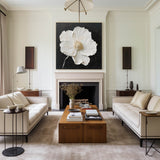 3D White Flower Abstract Painting Minimalist Abstract Art On Canvas Modern Flower Painting Painting For livingroom