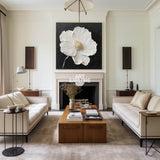 3D White Flower Abstract Painting Minimalist Abstract Art On Canvas Modern Flower Painting Painting For livingroom