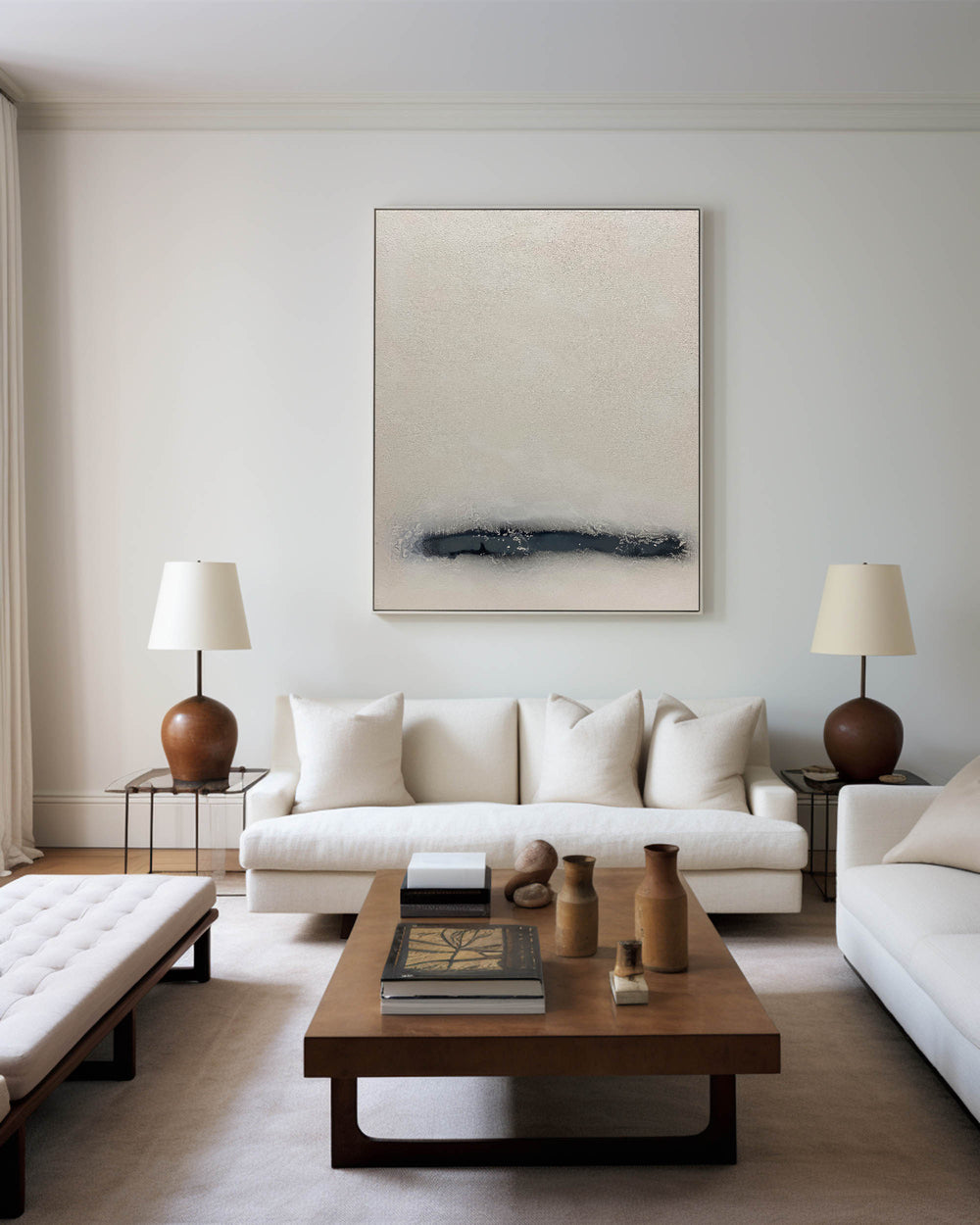 Large White And Beige Artwork Oversized Framed Wall Art X Large Wall Art