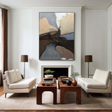 Brown Black Abstract Painting #ABAV05