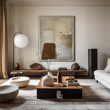 Modern Brown And Beige Abstract Canvas Wall Art Earth Tone Minimalist Art Minimalist Painting