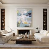 Large Abstract Beach Wall Art For Living Room Vertical Coastal Wall Art Canvas