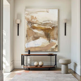 Contemporary Creamy White Minimalist Wall Art Beige Wall Art Large Neutral Minimalist Painting