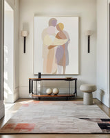 Original Portrait Painting Abstract Lovers Painting Modern Lovers Canvas Wall Art For Sale